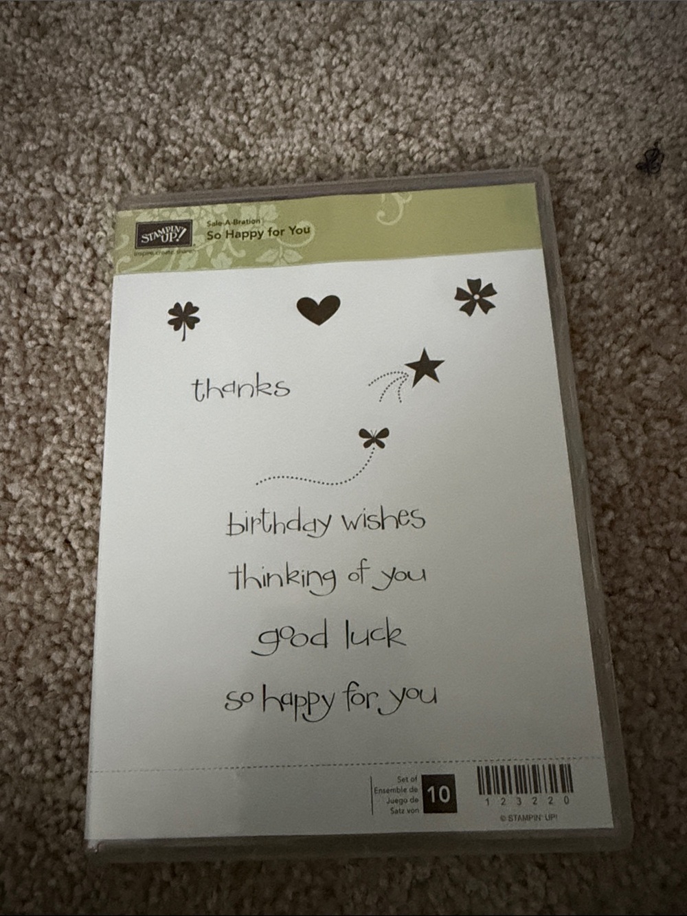 Stampin' Up! Stamp Set - White and Olive Accents- Brand New